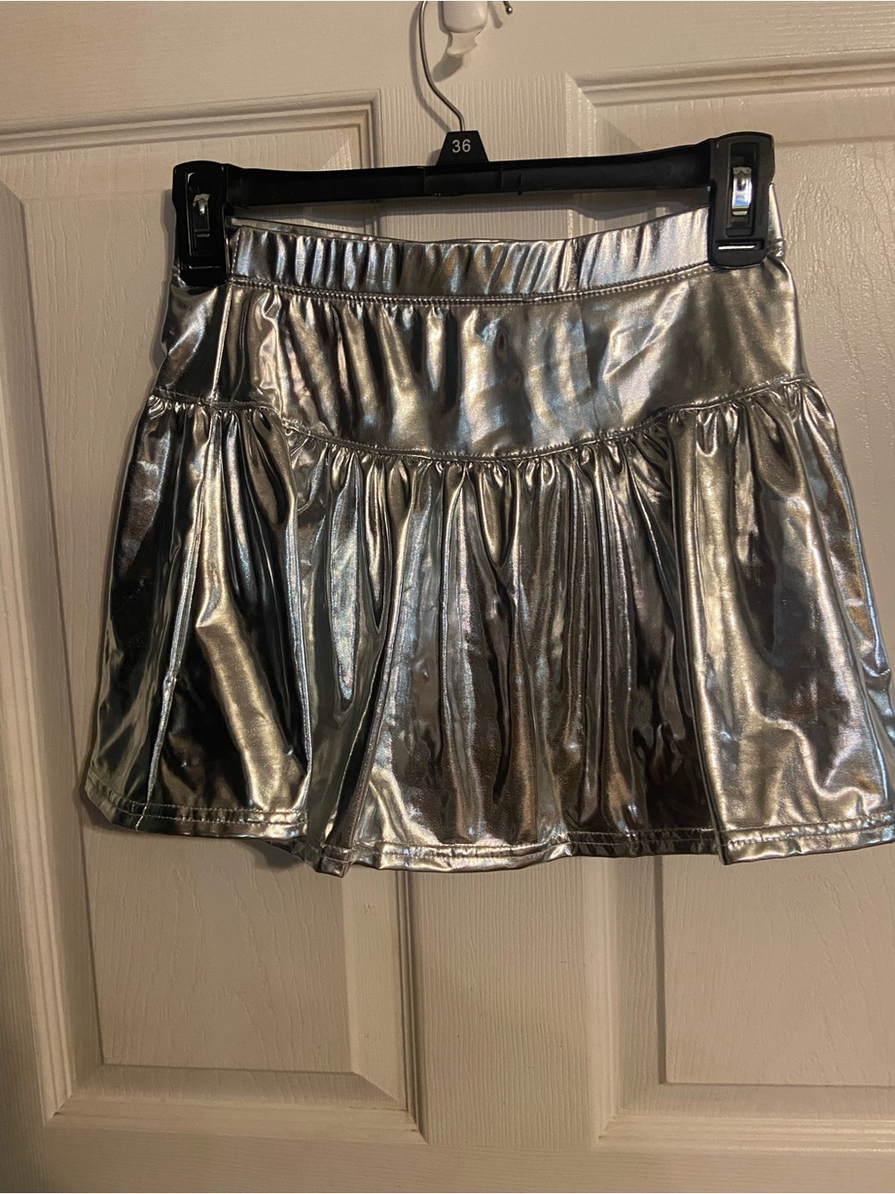 Azarhia Youth Kids Silver Shimmer Pull-On Skort Size Yth XL 14